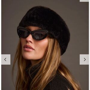 12th Tribe Chalet Black Faux Fur Headband